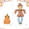 Glitzhome® Lighted Fall Scarecrow & Pumpkin Outdoor Decor with Warm White LED Lights Set